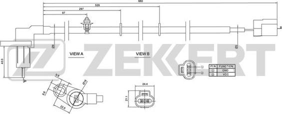 Zekkert SE-6158 - Senzor,turatie roata aaoparts.ro
