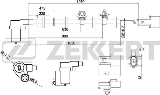 Zekkert SE-6157 - Senzor,turatie roata aaoparts.ro