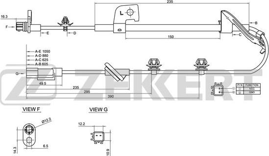 Zekkert SE-6167 - Senzor,turatie roata aaoparts.ro