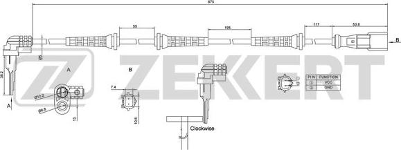 Zekkert SE-6172 - Senzor,turatie roata aaoparts.ro