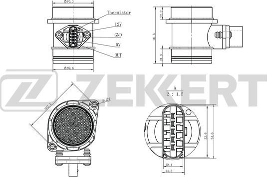 Zekkert SE-1065 - Senzor, presiune galerie admisie aaoparts.ro