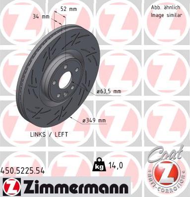 Zimmermann 450.5225.54 - Disc frana aaoparts.ro