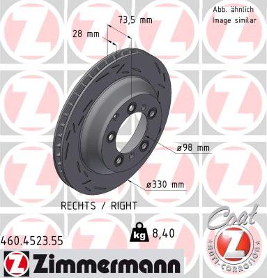 Zimmermann 460.4523.55 - Disc frana aaoparts.ro