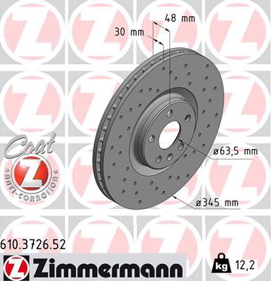 Zimmermann 610.3726.52 - Disc frana aaoparts.ro