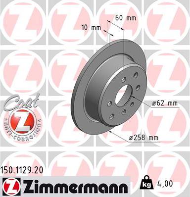 Zimmermann 150.1129.20 - Disc frana aaoparts.ro