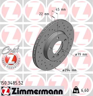 Zimmermann 150.3485.52 - Disc frana aaoparts.ro