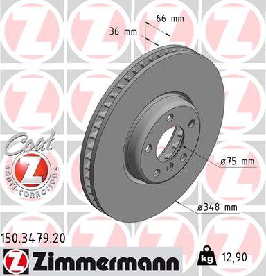 Zimmermann 150.3479.20 - Disc frana aaoparts.ro