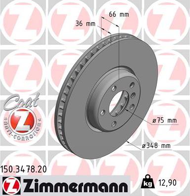 Zimmermann 150.3478.20 - Disc frana aaoparts.ro