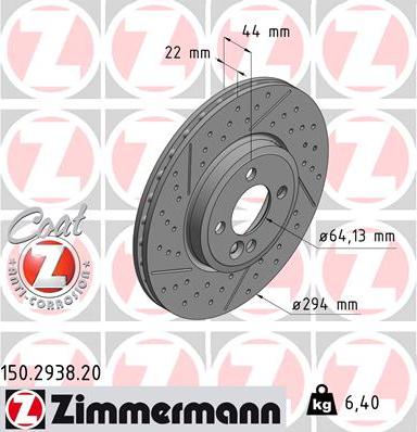 Zimmermann 150.2938.20 - Disc frana aaoparts.ro