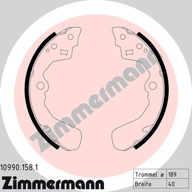 Zimmermann 10990.158.1 - Set saboti frana aaoparts.ro