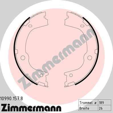 Zimmermann 10990.157.8 - Set saboti frana, frana de mana aaoparts.ro