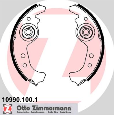 Zimmermann 10990.100.1 - Set saboti frana aaoparts.ro