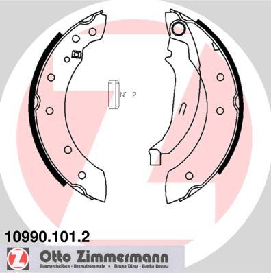 Zimmermann 10990.101.2 - Set saboti frana aaoparts.ro