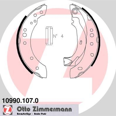 Zimmermann 10990.107.0 - Set saboti frana aaoparts.ro