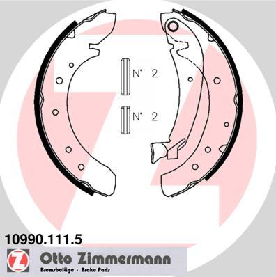 Zimmermann 10990.111.5 - Set saboti frana aaoparts.ro