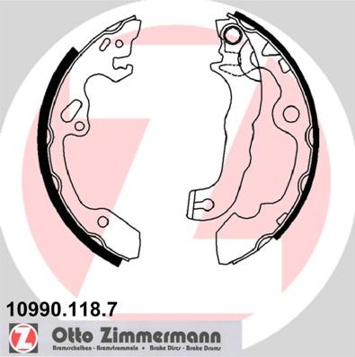Zimmermann 10990.118.7 - Set saboti frana aaoparts.ro