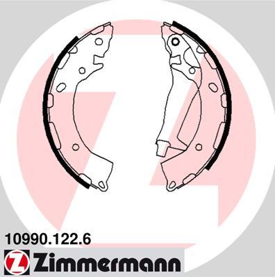 Zimmermann 10990.122.6 - Set saboti frana aaoparts.ro