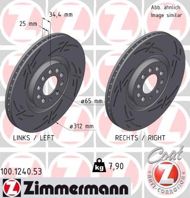 Zimmermann 100.1240.53 - Disc frana aaoparts.ro