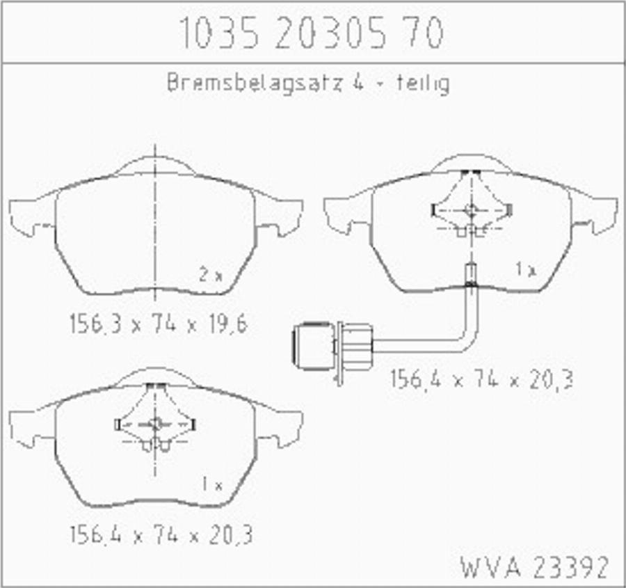 Zimmermann 10352030570 - Set placute frana,frana disc aaoparts.ro
