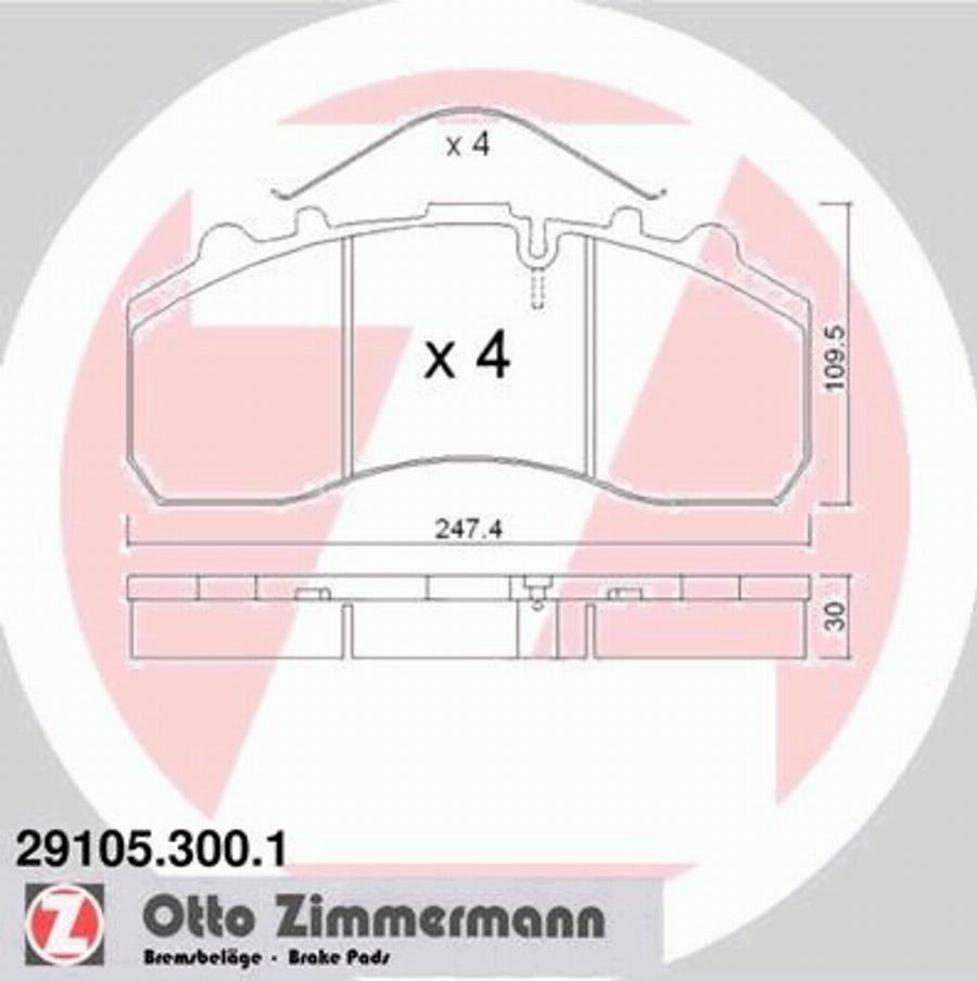 Zimmermann 291053001 - Set placute frana,frana disc aaoparts.ro