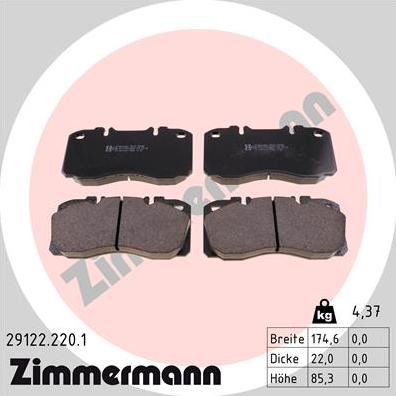 Zimmermann 29122.220.1 - Set placute frana,frana disc aaoparts.ro