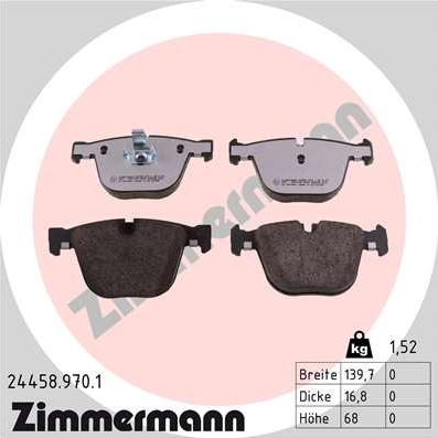 Zimmermann 24458.970.1 - Set placute frana,frana disc aaoparts.ro