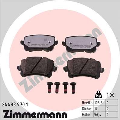 Zimmermann 24483.970.1 - Set placute frana,frana disc aaoparts.ro