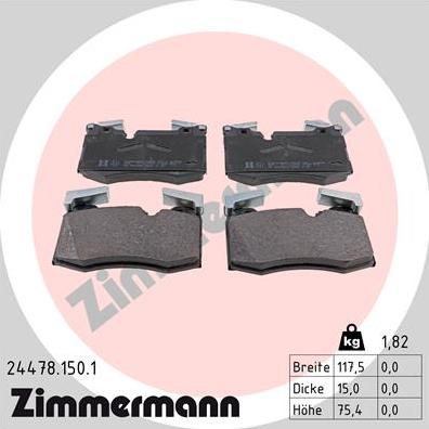 Zimmermann 24478.150.1 - Set placute frana,frana disc aaoparts.ro