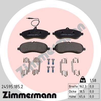 Zimmermann 24595.185.2 - Set placute frana,frana disc aaoparts.ro