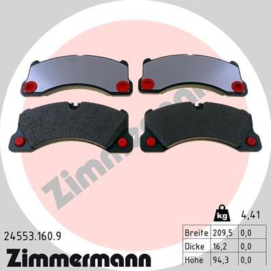 Zimmermann 24553.160.9 - Set placute frana,frana disc aaoparts.ro