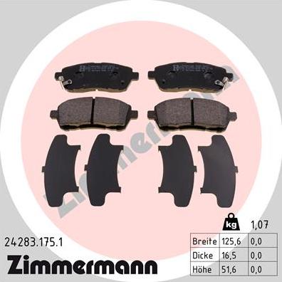 Zimmermann 24283.175.1 - Set placute frana,frana disc aaoparts.ro