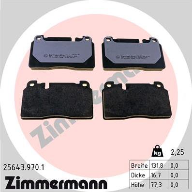Zimmermann 25643.970.1 - Set placute frana,frana disc aaoparts.ro