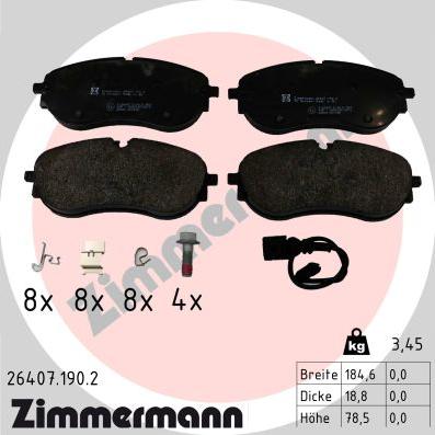 Zimmermann 26407.190.2 - Set placute frana,frana disc aaoparts.ro