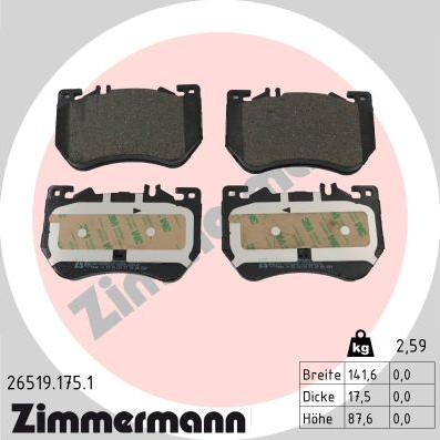 Zimmermann 26519.175.1 - Set placute frana,frana disc aaoparts.ro