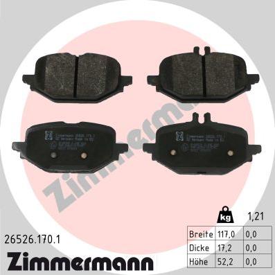 Zimmermann 26526.170.1 - Set placute frana,frana disc aaoparts.ro