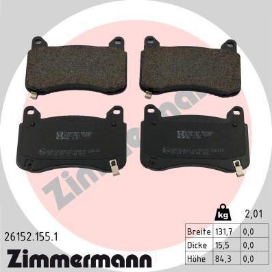 Zimmermann 26152.155.1 - Set placute frana,frana disc aaoparts.ro