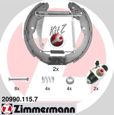 Zimmermann 20990.115.7 - Set saboti frana aaoparts.ro