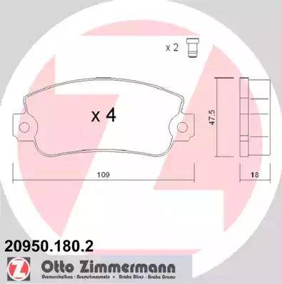 Zimmermann 20950.180.2 - Set placute frana,frana disc aaoparts.ro