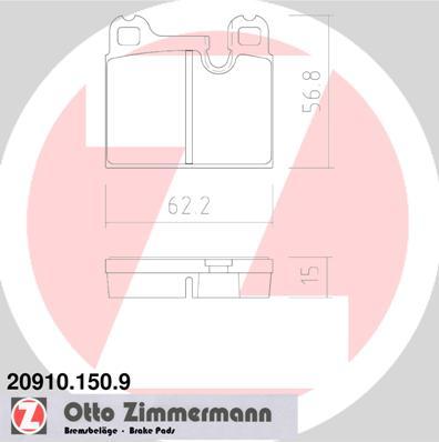 Zimmermann 20910.150.9 - Set placute frana,frana disc aaoparts.ro