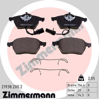 Zimmermann 21938.200.2 - Set placute frana,frana disc aaoparts.ro