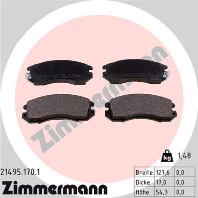 Zimmermann 21495.170.1 - Set placute frana,frana disc aaoparts.ro