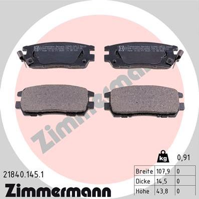 Zimmermann 21840.145.1 - Set placute frana,frana disc aaoparts.ro