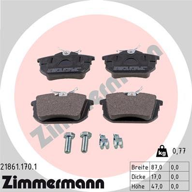 Zimmermann 21861.170.1 - Set placute frana,frana disc aaoparts.ro