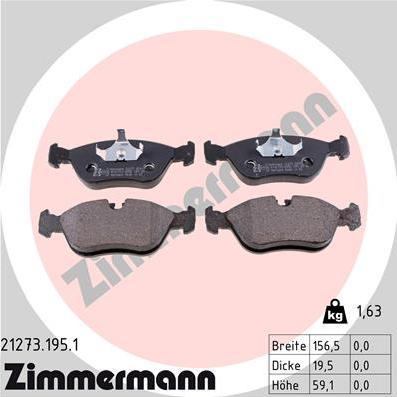 Zimmermann 21273.195.1 - Set placute frana,frana disc aaoparts.ro