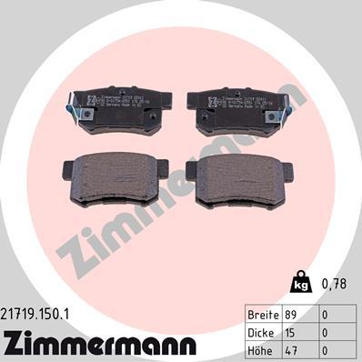 Zimmermann 21719.150.1 - Set placute frana,frana disc aaoparts.ro