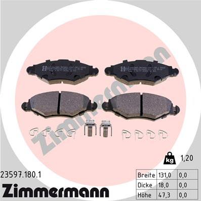 Zimmermann 23597.180.1 - Set placute frana,frana disc aaoparts.ro