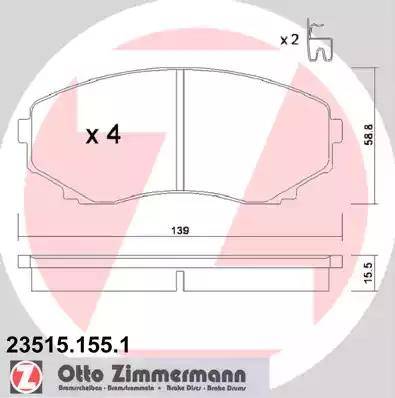 Zimmermann 23515.155.1 - Set placute frana,frana disc aaoparts.ro