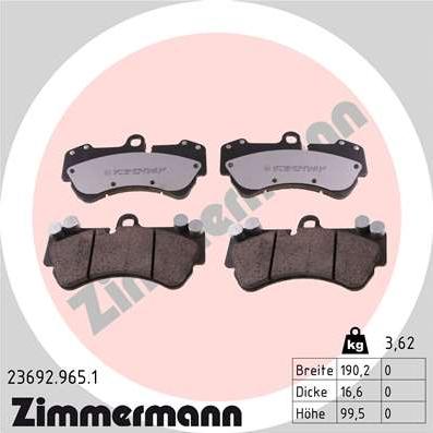 Zimmermann 23692.965.1 - Set placute frana,frana disc aaoparts.ro