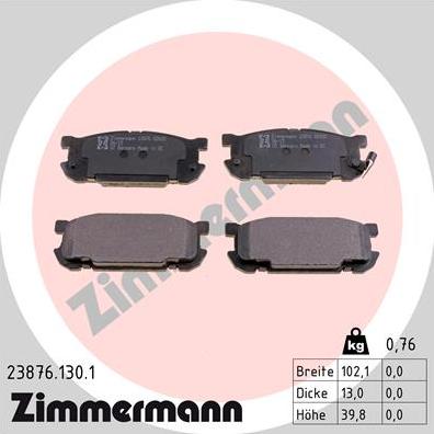 Zimmermann 23876.130.1 - Set placute frana,frana disc aaoparts.ro