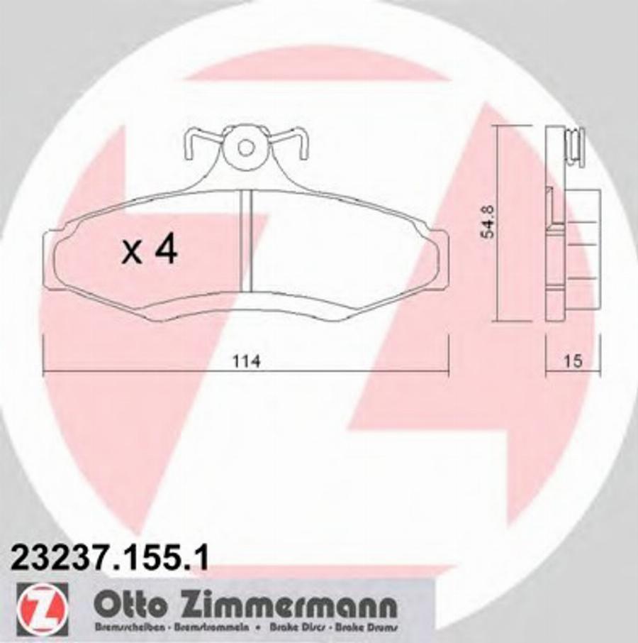 Zimmermann 23237.155.1 - Set placute frana,frana disc aaoparts.ro